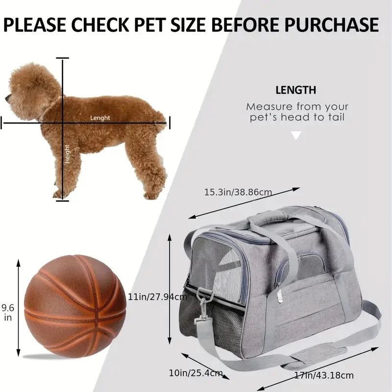 Soft-Sided Pet Carrier for Cats & Dogs