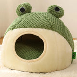 Warm Plush Frog-Shaped Pet House
