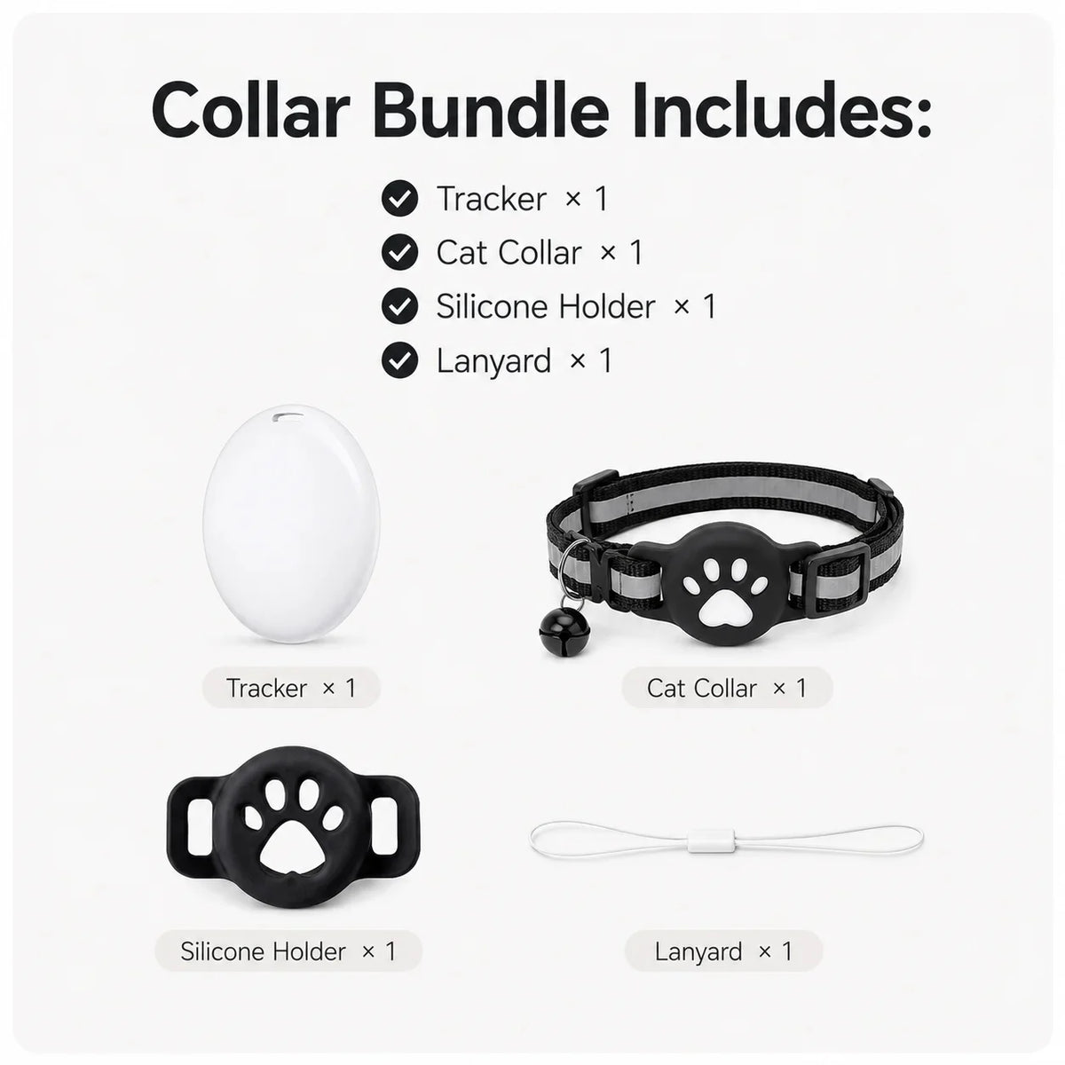 GPS Pet Tracker Collar Set