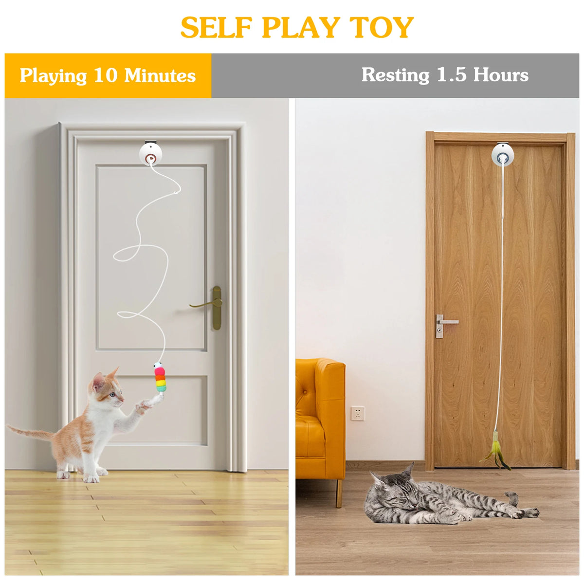 Rechargeable Silent Cat Teaser Toy
