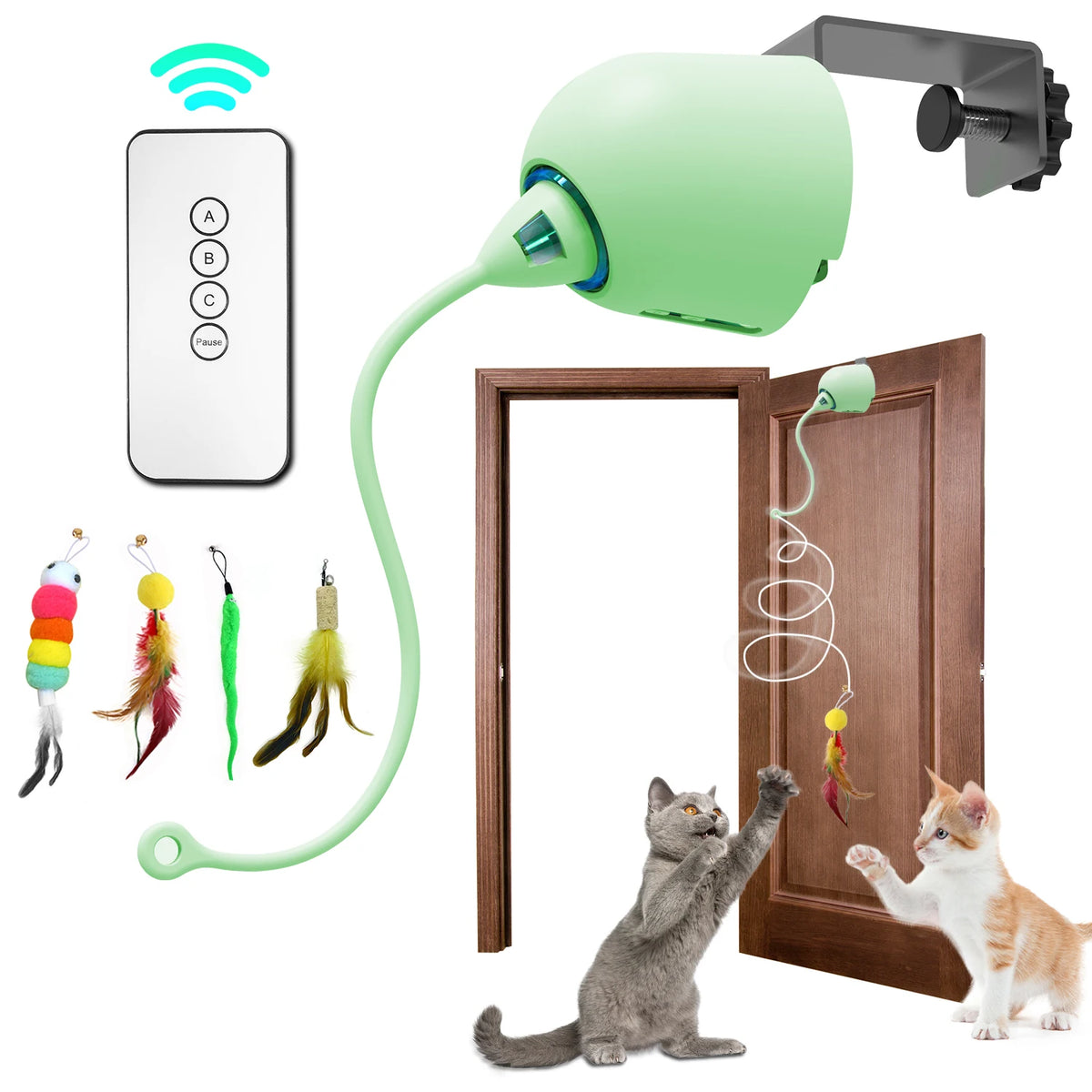 Rechargeable Silent Cat Teaser Toy