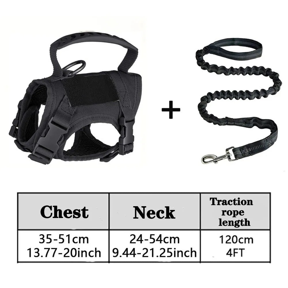 Tactical Cat Harness with Leash – Adjustable Mesh Vest