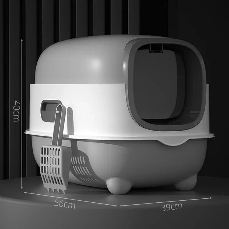 Oversized Enclosed Automatic Deodorizing Cat Litter Box