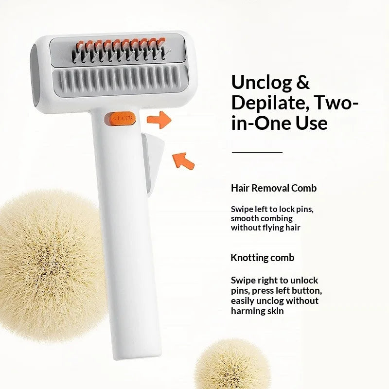 2-in-1 Pet Dematting & Deshedding Comb