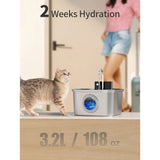 3.2L Smart Stainless Steel Pet Fountain