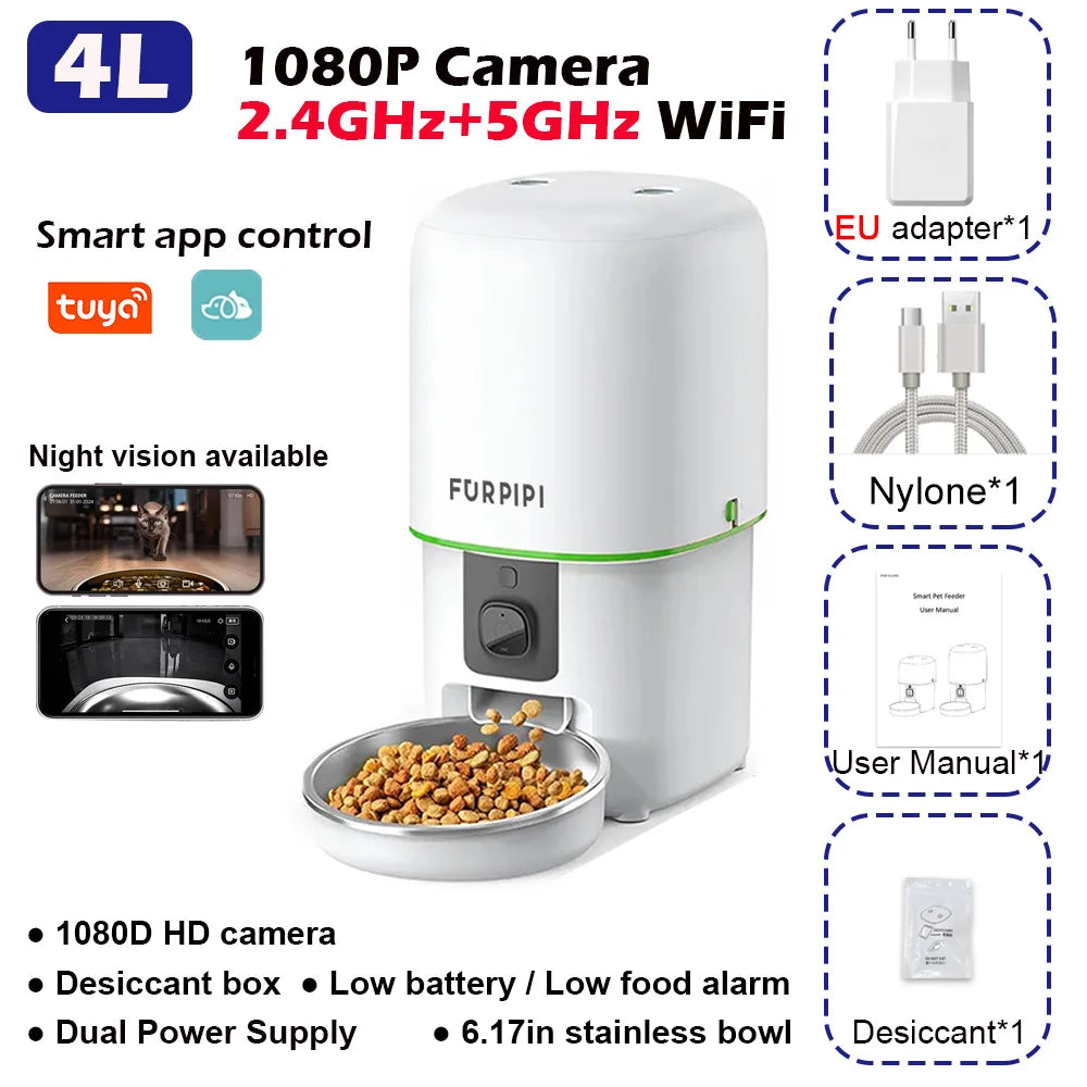 Smart WiFi Pet Feeder with Camera