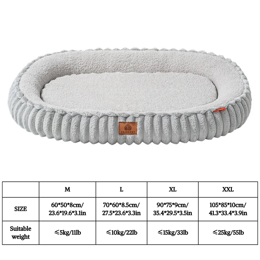 Winter Orthopedic Bolster Dog Bed