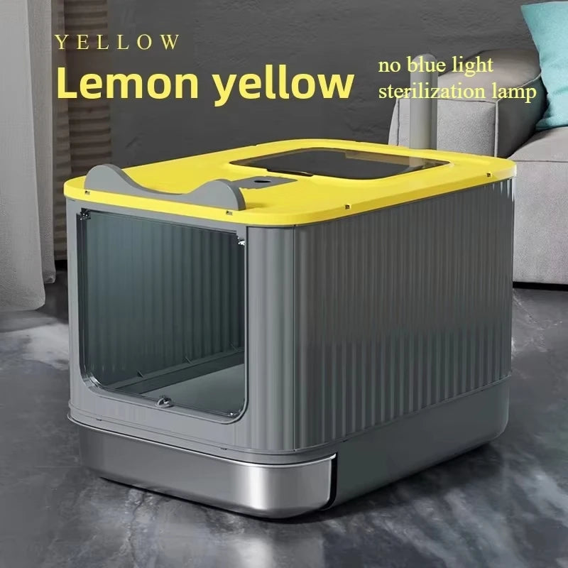 Stainless Steel Automatic Self-Cleaning Enclosed Cat Litter Box