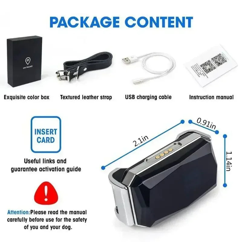Pet Collar Mini GPS Tracker, GSM Wifi LBS Anti-lost Tracker Pet Location Collar IP67 Waterproof for Pet Dog Cat Sheep Tracking