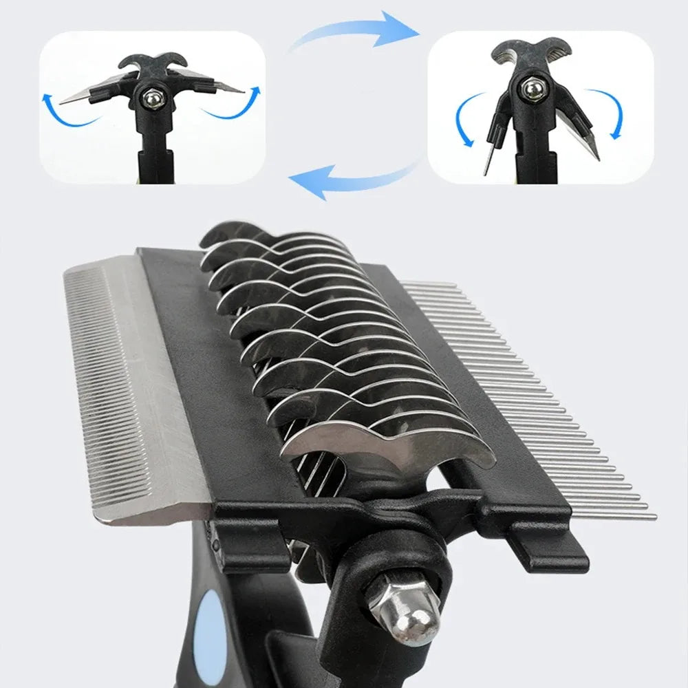 3-in-1 Pet Deshedding & Dematting Brush