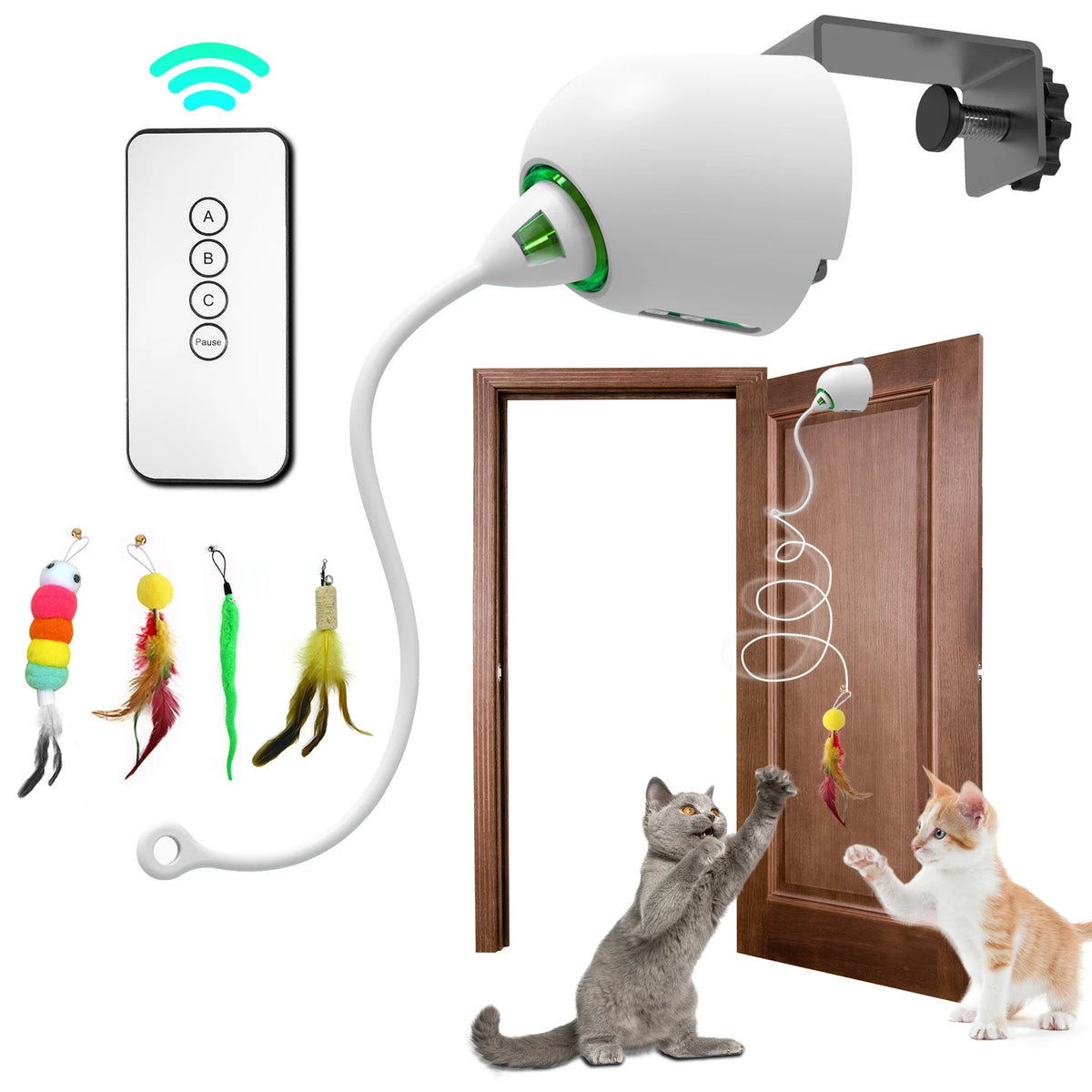 Rechargeable Silent Cat Teaser Toy