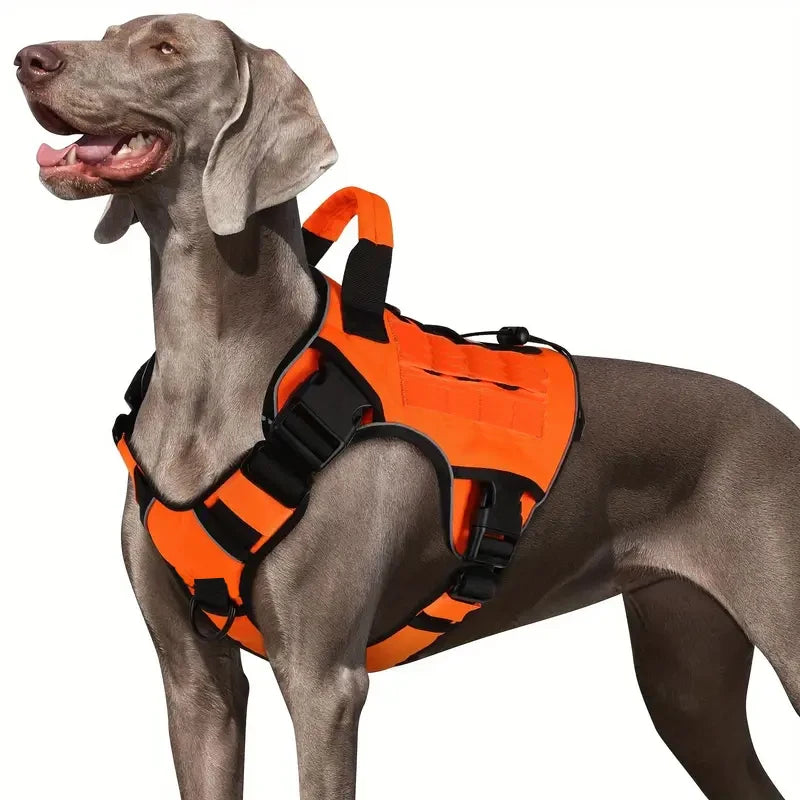 Adjustable No-Pull Tactical Dog Harness – Reflective Vest
