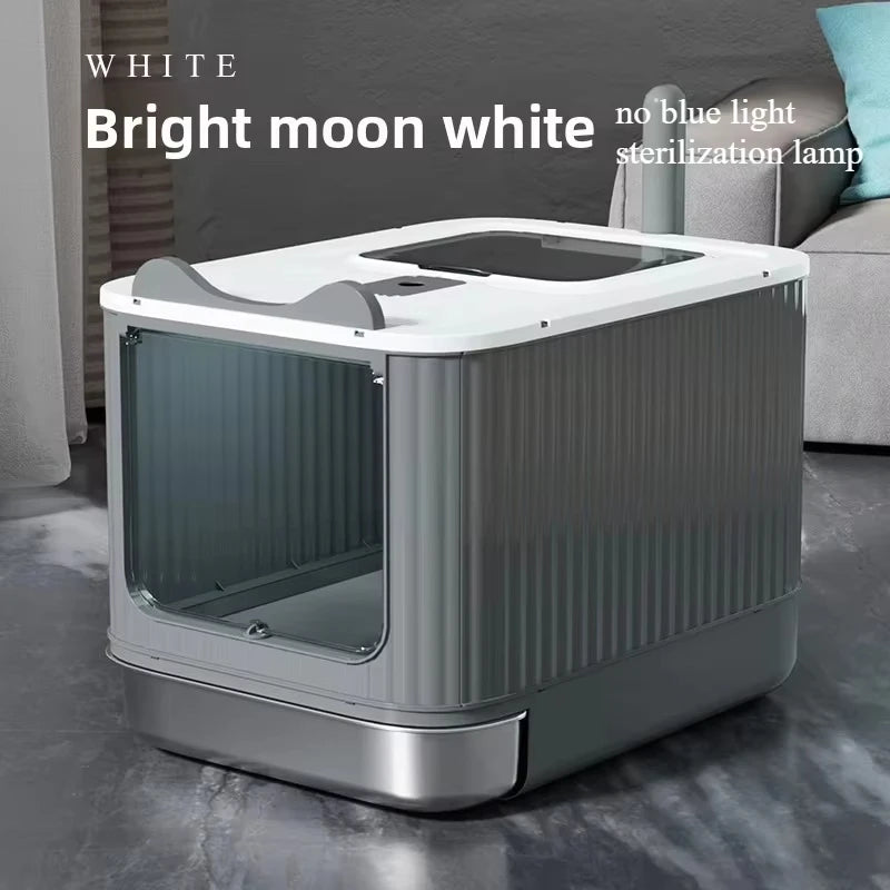Stainless Steel Automatic Self-Cleaning Enclosed Cat Litter Box