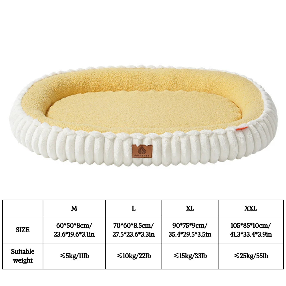 Winter Orthopedic Bolster Dog Bed