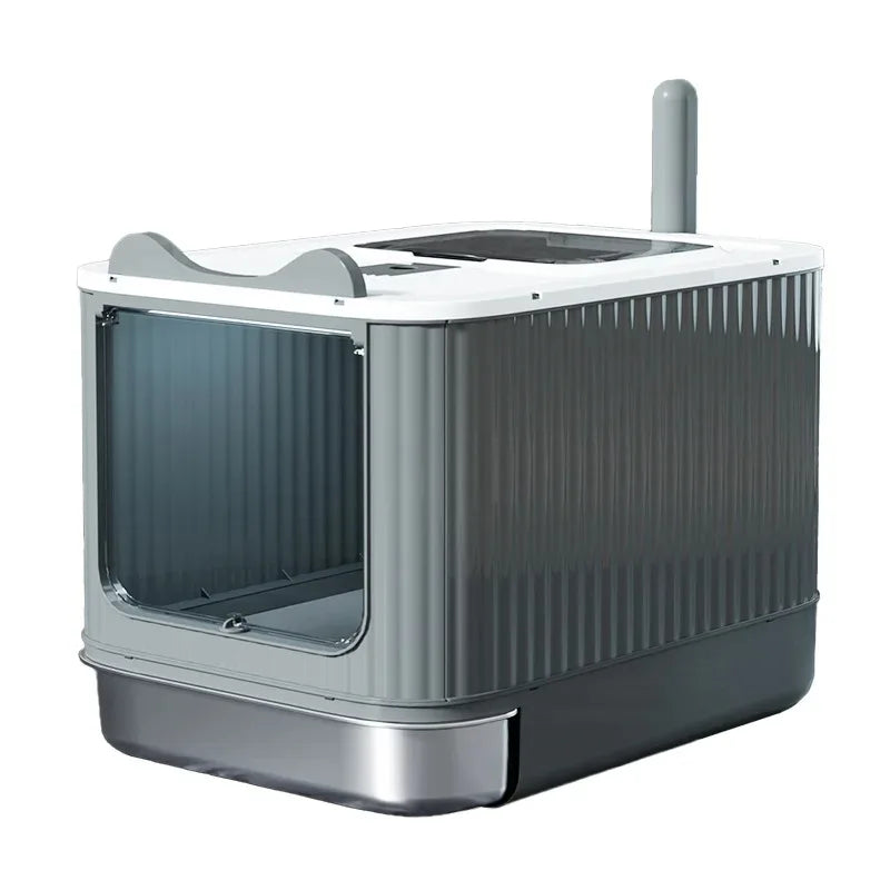 Stainless Steel Automatic Self-Cleaning Enclosed Cat Litter Box