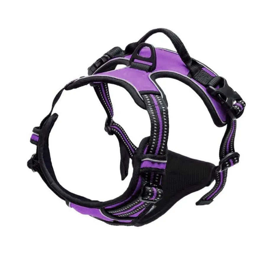 Adjustable No-Pull Reflective Dog Harness – Front Clip