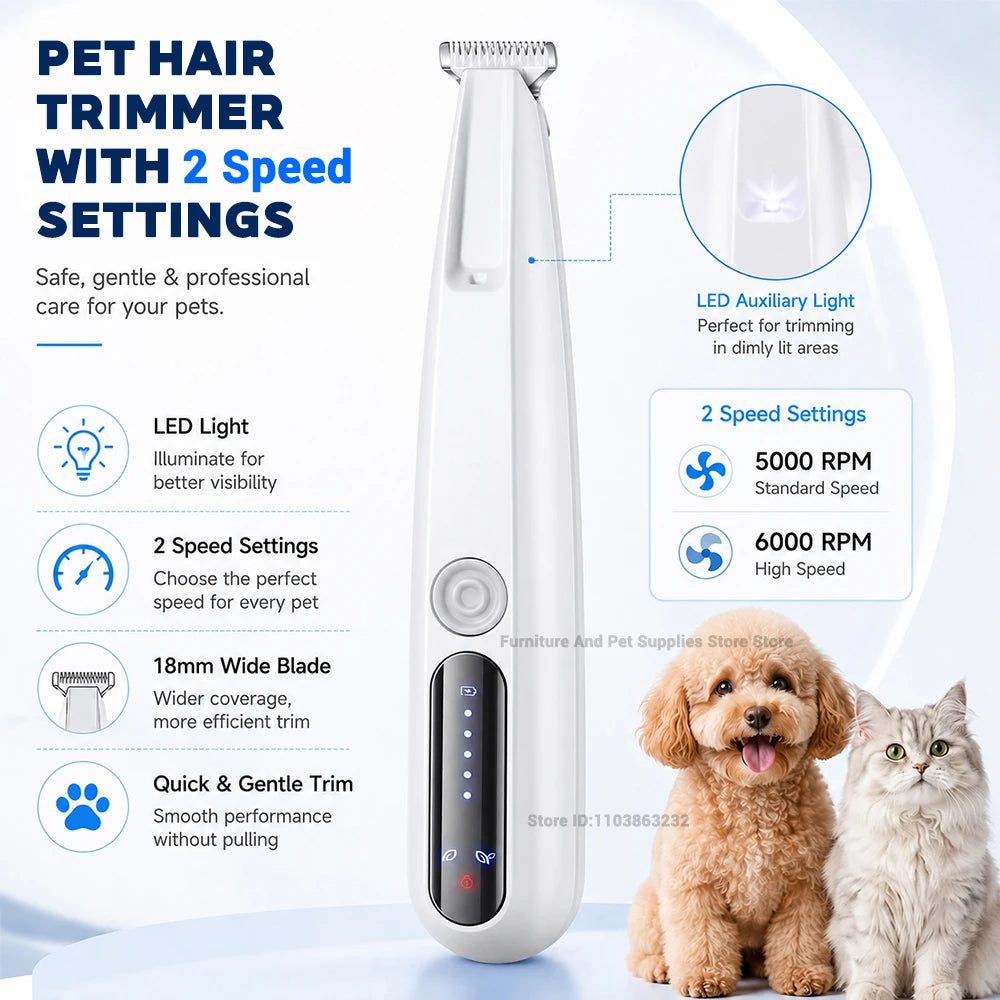 Waterproof LED Pet Paw Trimmer