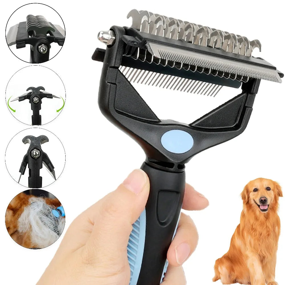 3-in-1 Pet Deshedding & Dematting Brush