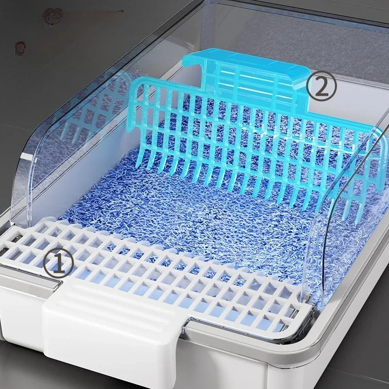 Extra Large Self-Cleaning Enclosed Cat Litter Box