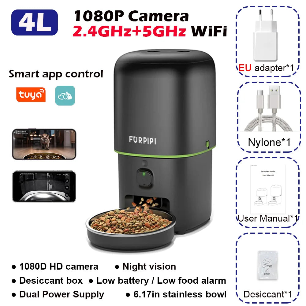Smart WiFi Pet Feeder with Camera
