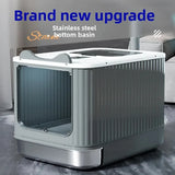 Stainless Steel Automatic Self-Cleaning Enclosed Cat Litter Box