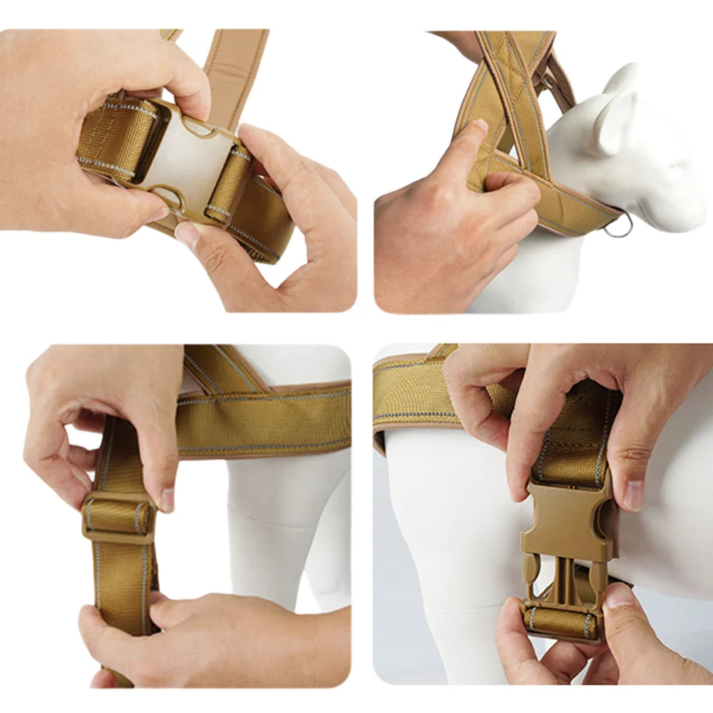 Tactical Anti-Pull Dog Harness – 1000D Nylon
