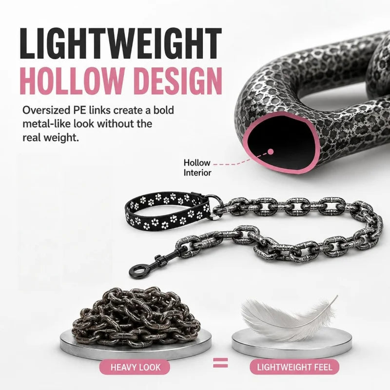 Funny Oversized Chain Dog Leash – Novelty Pet Lead