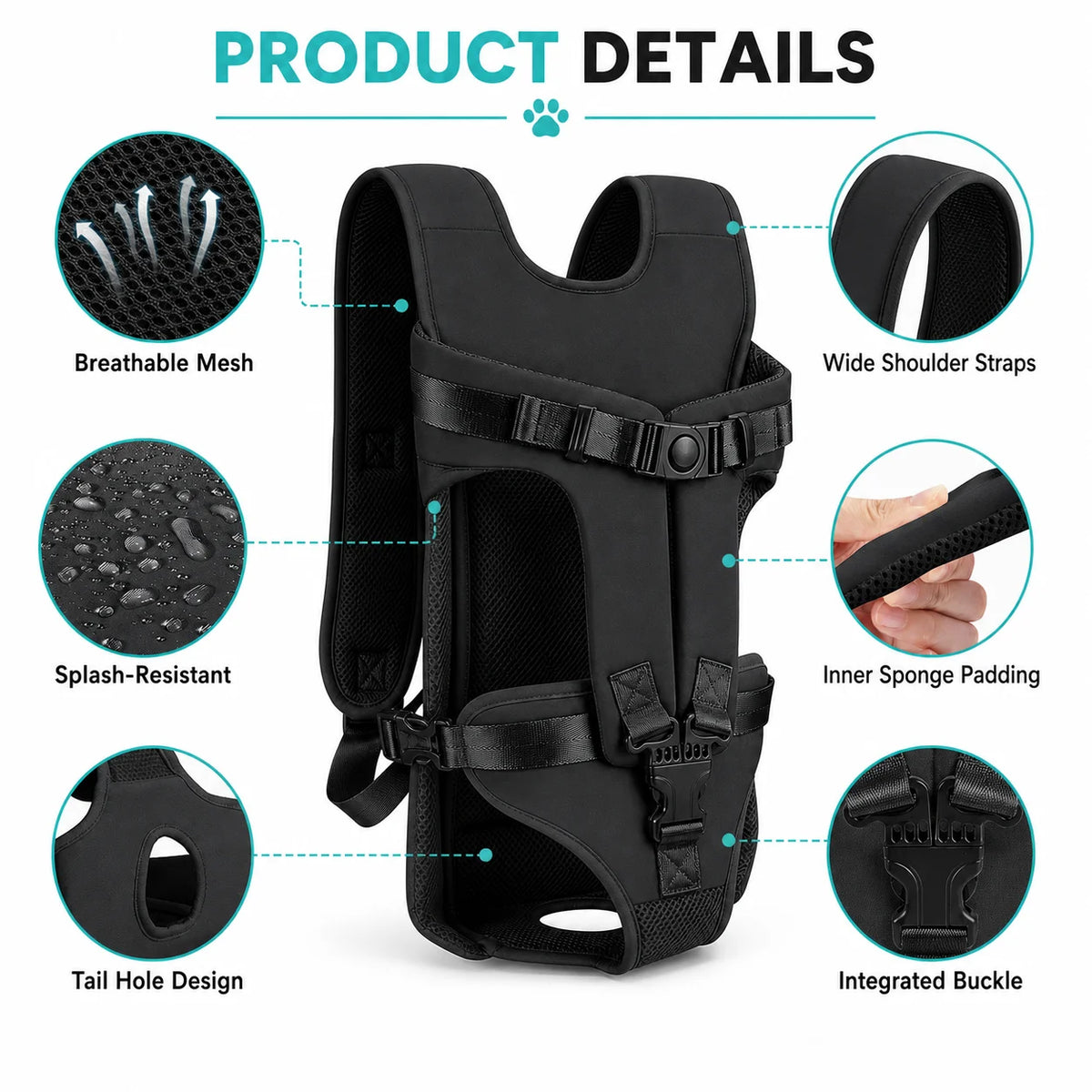 Breathable Front Pet Carrier Backpack