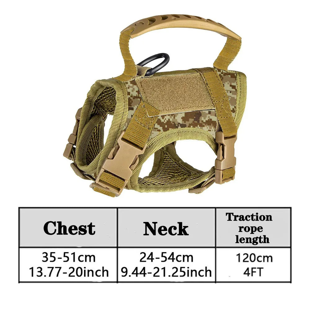 Tactical Cat Harness with Leash – Adjustable Mesh Vest