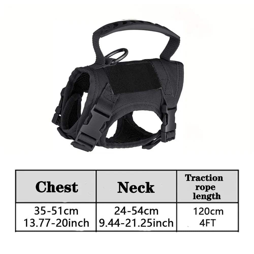 Tactical Cat Harness with Leash – Adjustable Mesh Vest