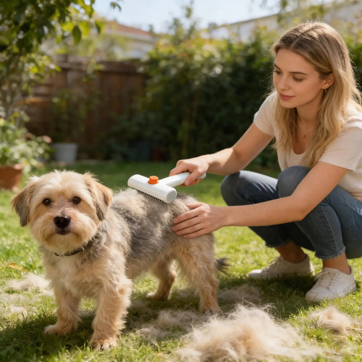 2-in-1 Pet Dematting & Deshedding Comb