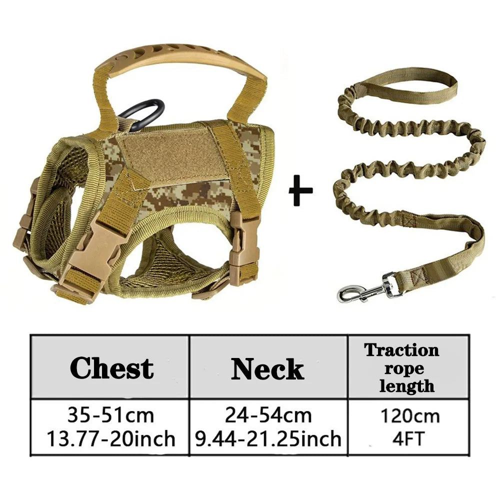 Tactical Cat Harness with Leash – Adjustable Mesh Vest