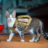 Tactical Escape-Proof Cat Harness – Adjustable Mesh Vest