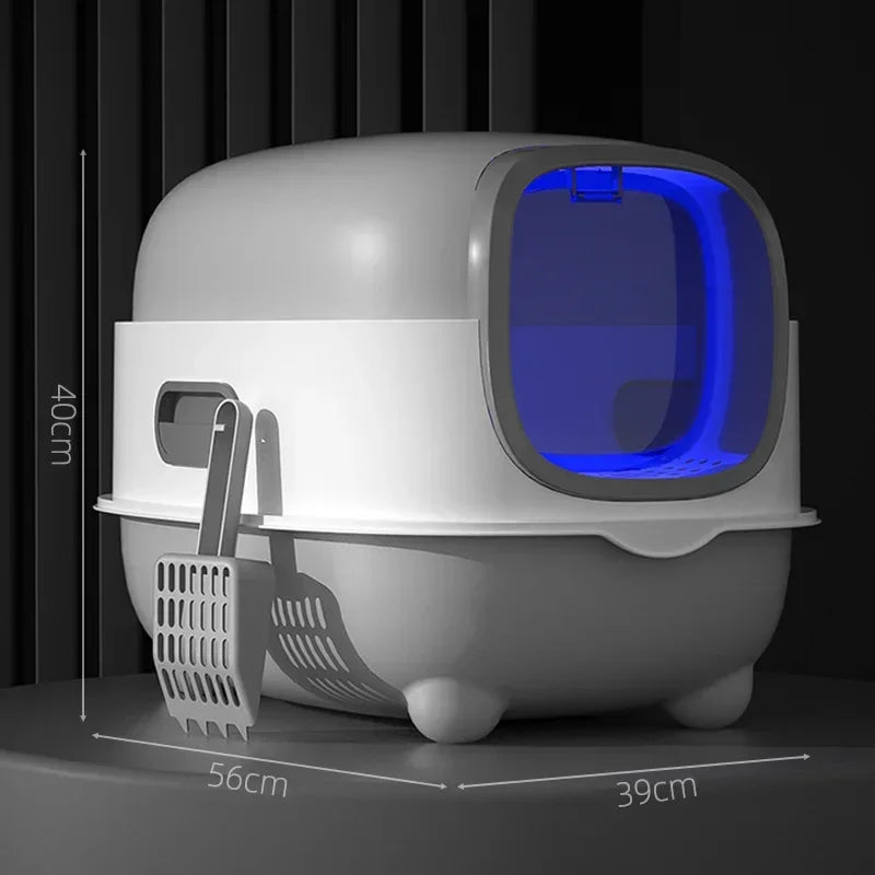 Oversized Enclosed Automatic Deodorizing Cat Litter Box