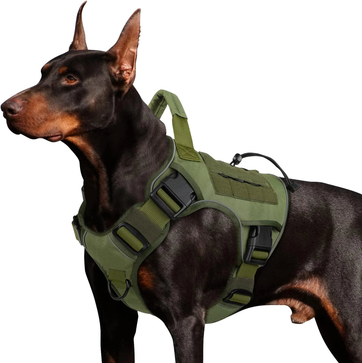 Adjustable No-Pull Tactical Dog Harness – Reflective Vest