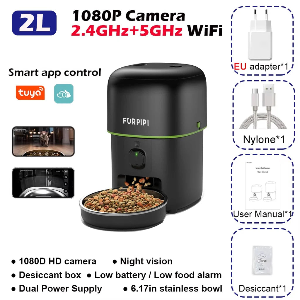 Smart WiFi Pet Feeder with Camera
