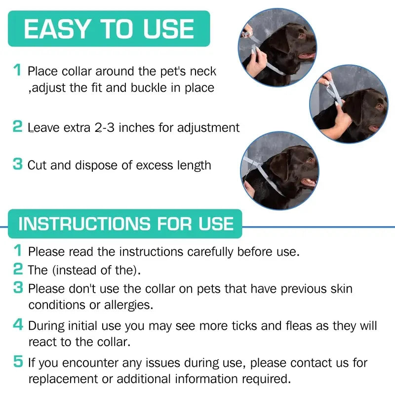 Adjustable Flea & Tick Collar for Dogs