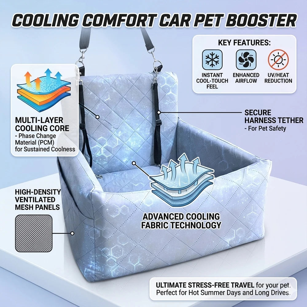 Cooling Dog Car Booster Seat