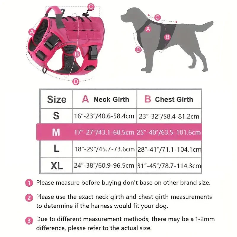 Adjustable No-Pull Tactical Dog Harness – Reflective Vest