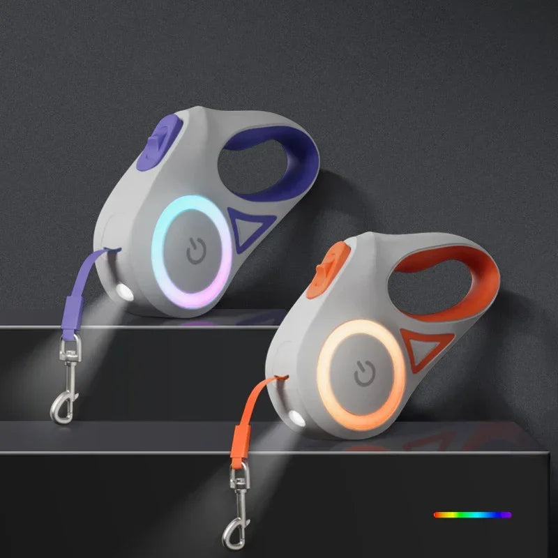 LED Retractable Luminous Dog Leash