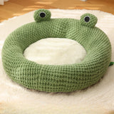 Warm Plush Frog-Shaped Pet House