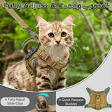 Tactical Escape-Proof Cat Harness – Adjustable Mesh Vest