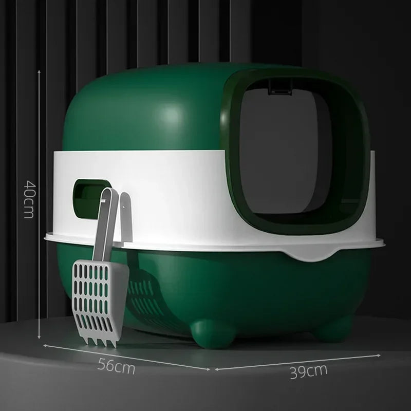 Oversized Enclosed Automatic Deodorizing Cat Litter Box