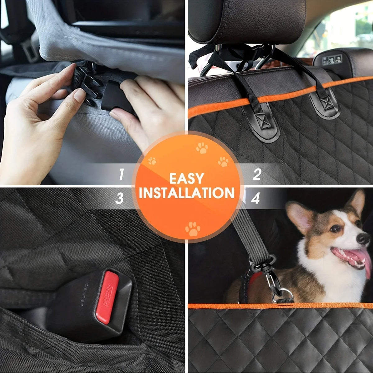 Waterproof Dog Car Hammock Cover