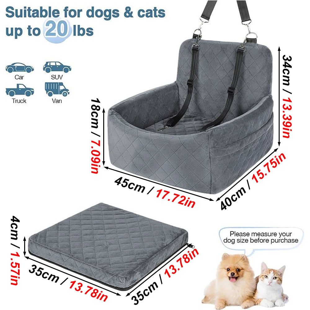 Portable Dog Car Seat Bed